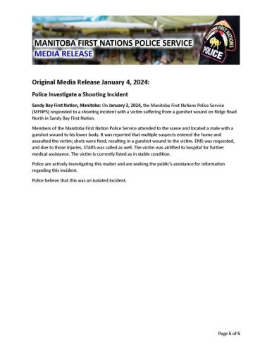 Carousel post from Manitoba First Nations Police Service.