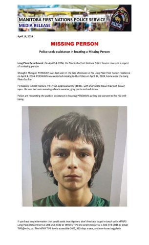 Photo post from Manitoba First Nations Police Service.