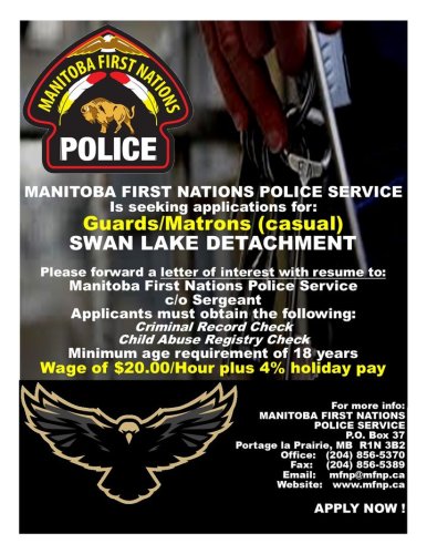 Photo post from Manitoba First Nations Police Service.
