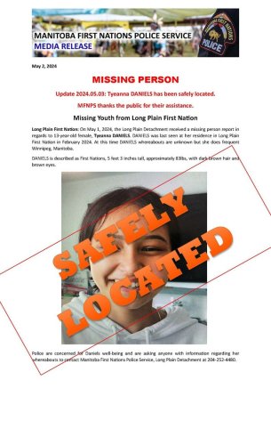 Photo post from Manitoba First Nations Police Service.