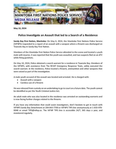 Photo post from Manitoba First Nations Police Service.