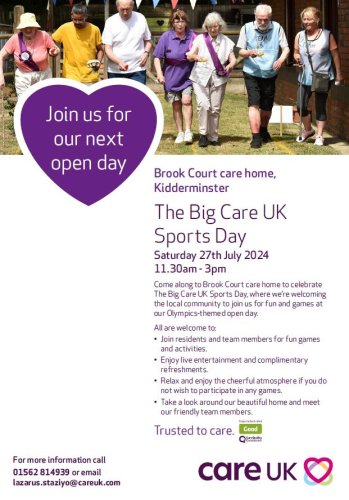 Photo post from Brook Court Care Home.