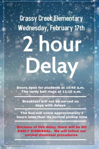 Photo post from Grassy Creek Elementary School.