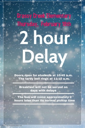 Photo post from Grassy Creek Elementary School.