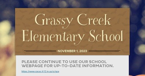 Photo post from Grassy Creek Elementary School.