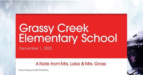 Photo post from Grassy Creek Elementary School.