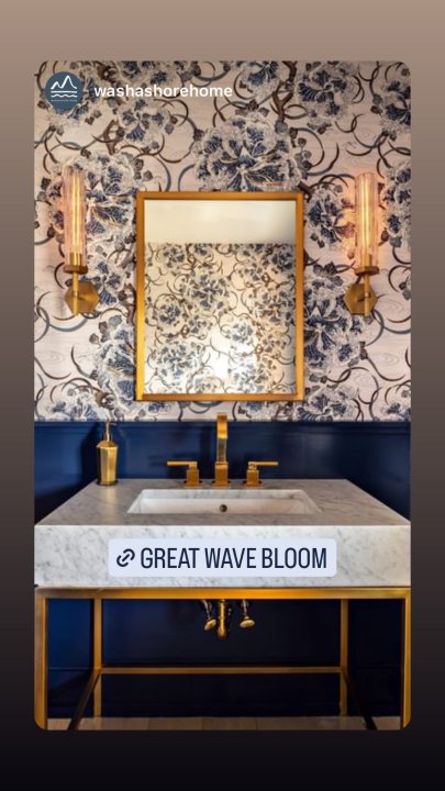 The Great Wave Bloom • Japanese Wallpaper • Milton & King