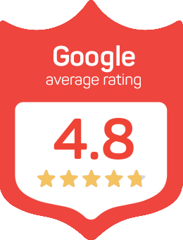 Google Rating of 4.8 stars