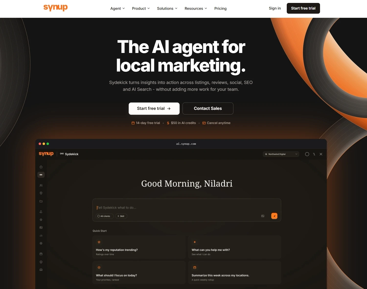 Synup local marketing platform
