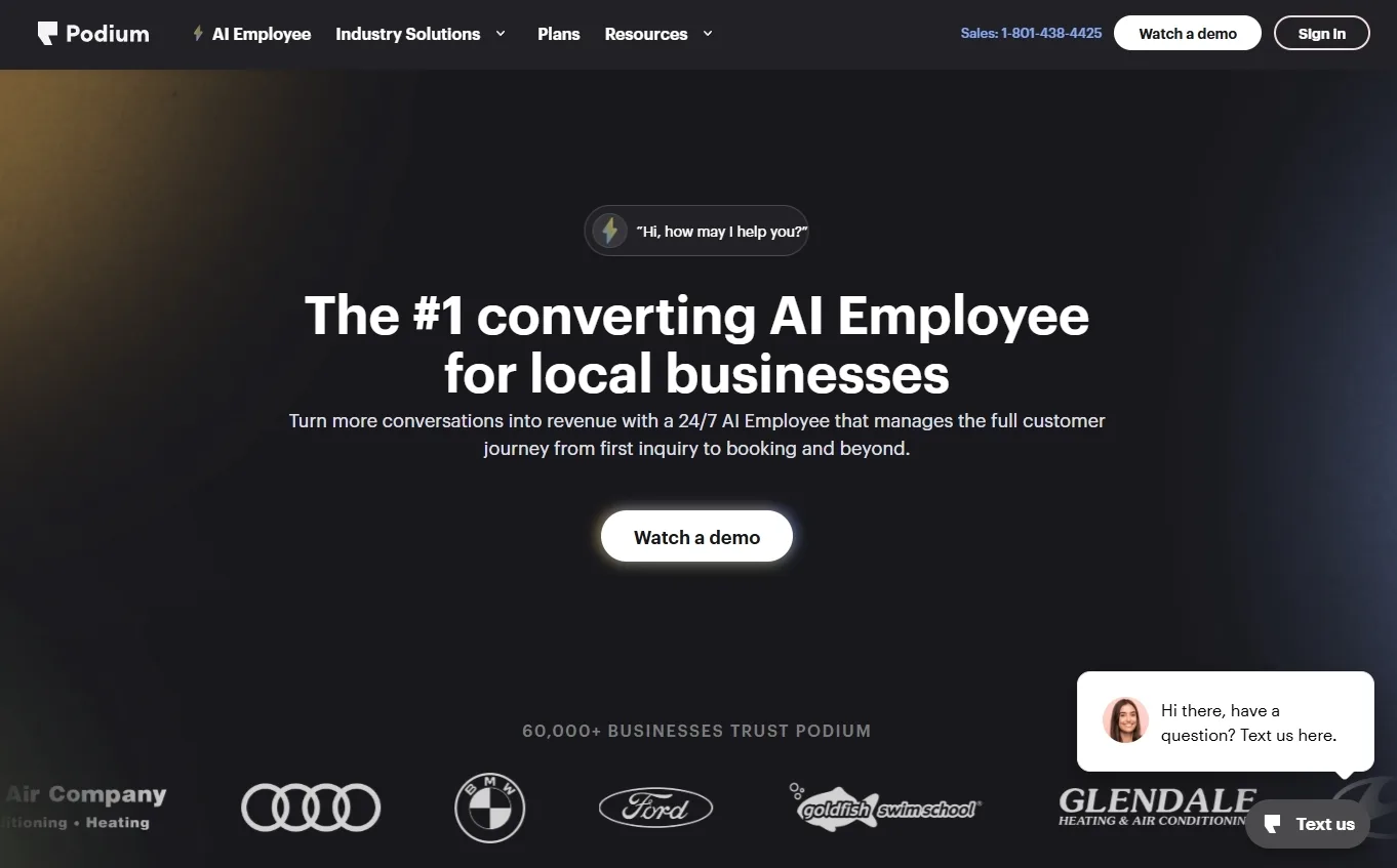 Podium homepage