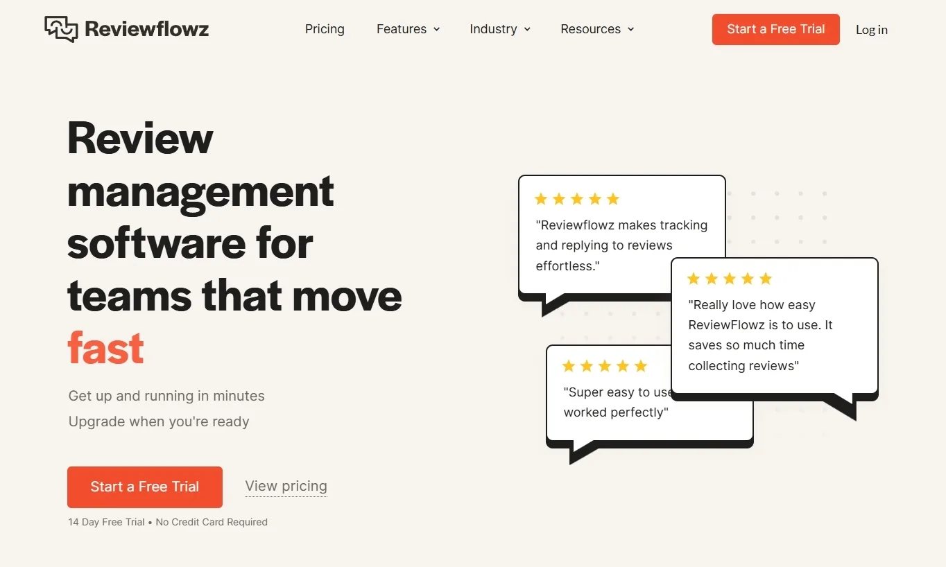 ReviewFlowz homepage
