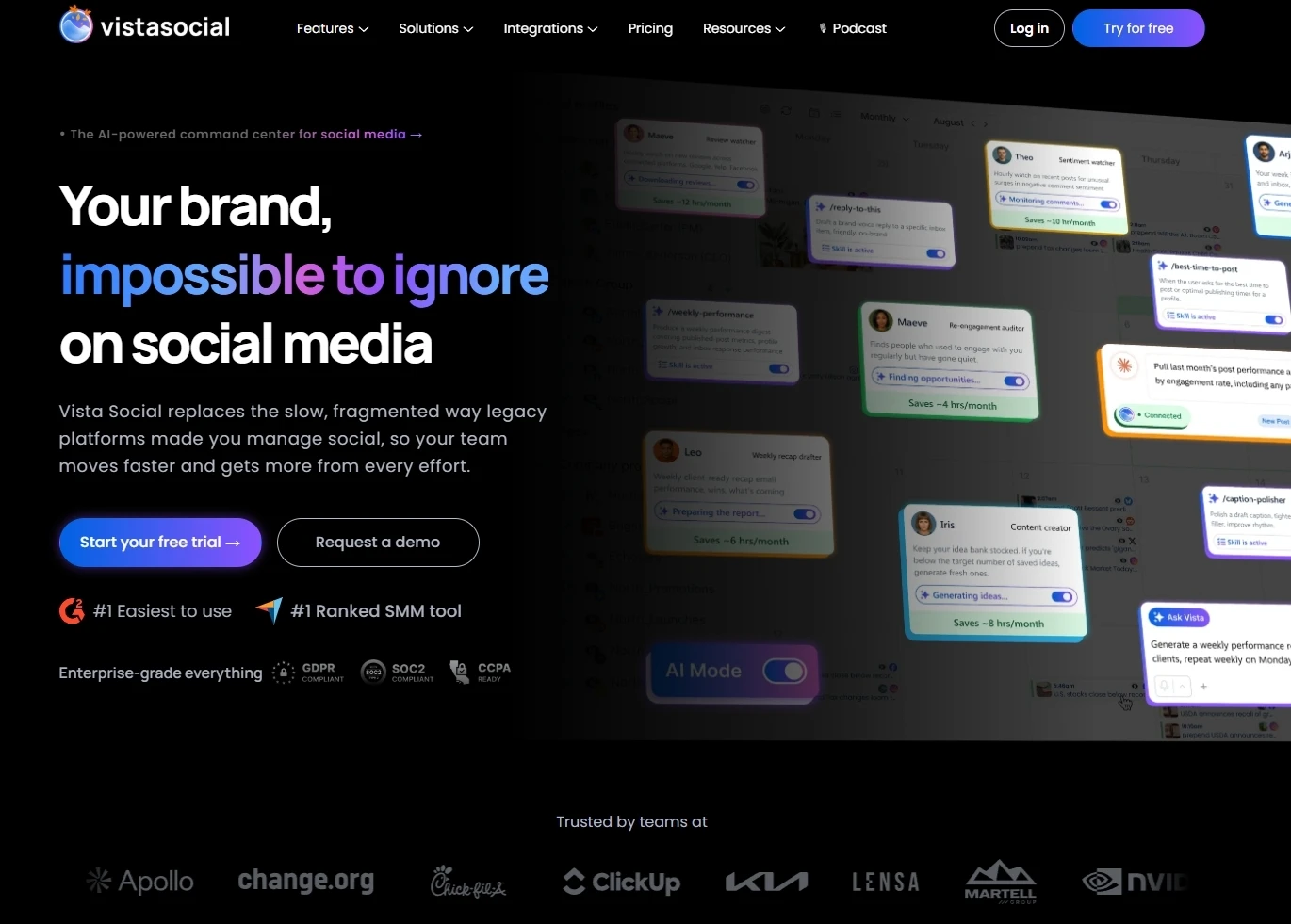 Pagina di Vista Social