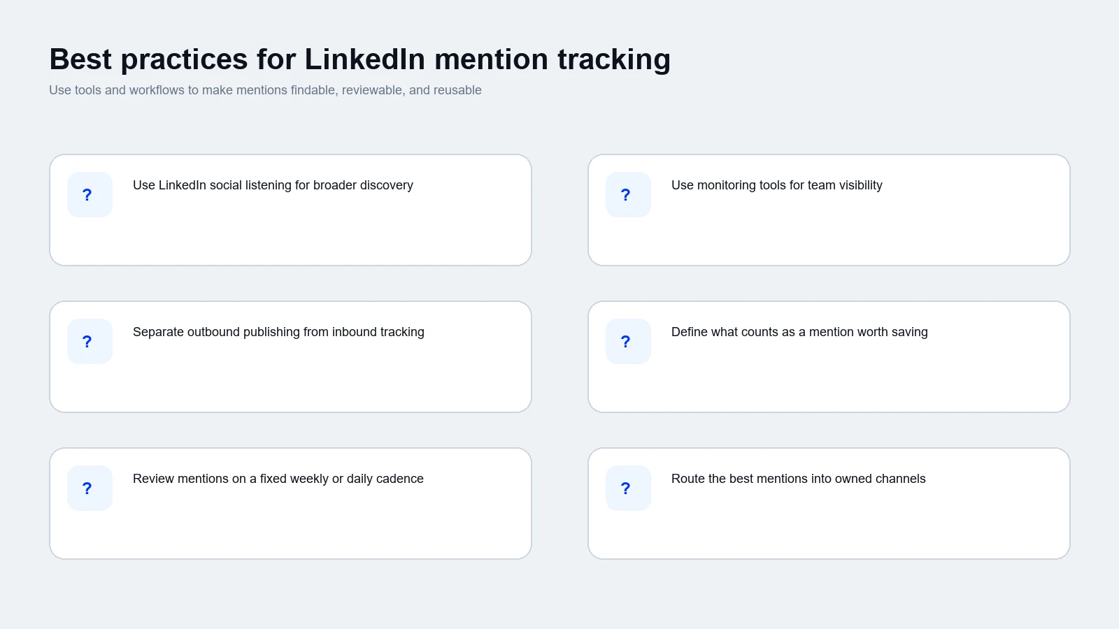 LinkedIn mention tracking best practices