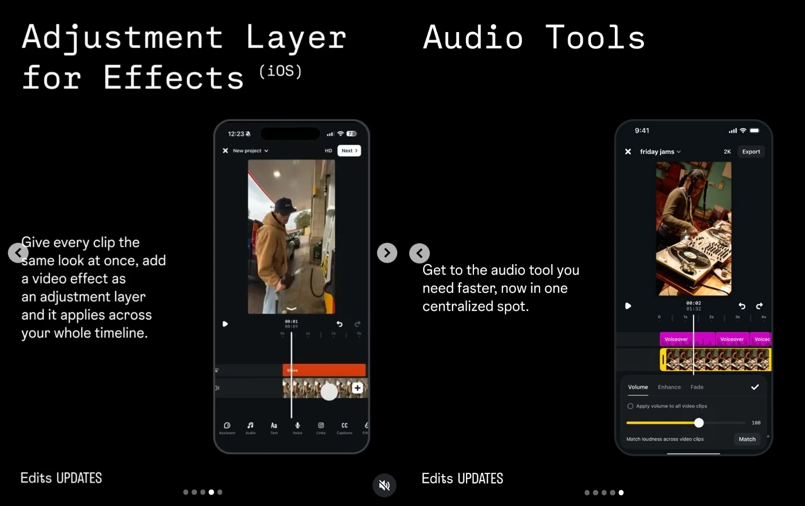 Edits adds cross-timeline effects