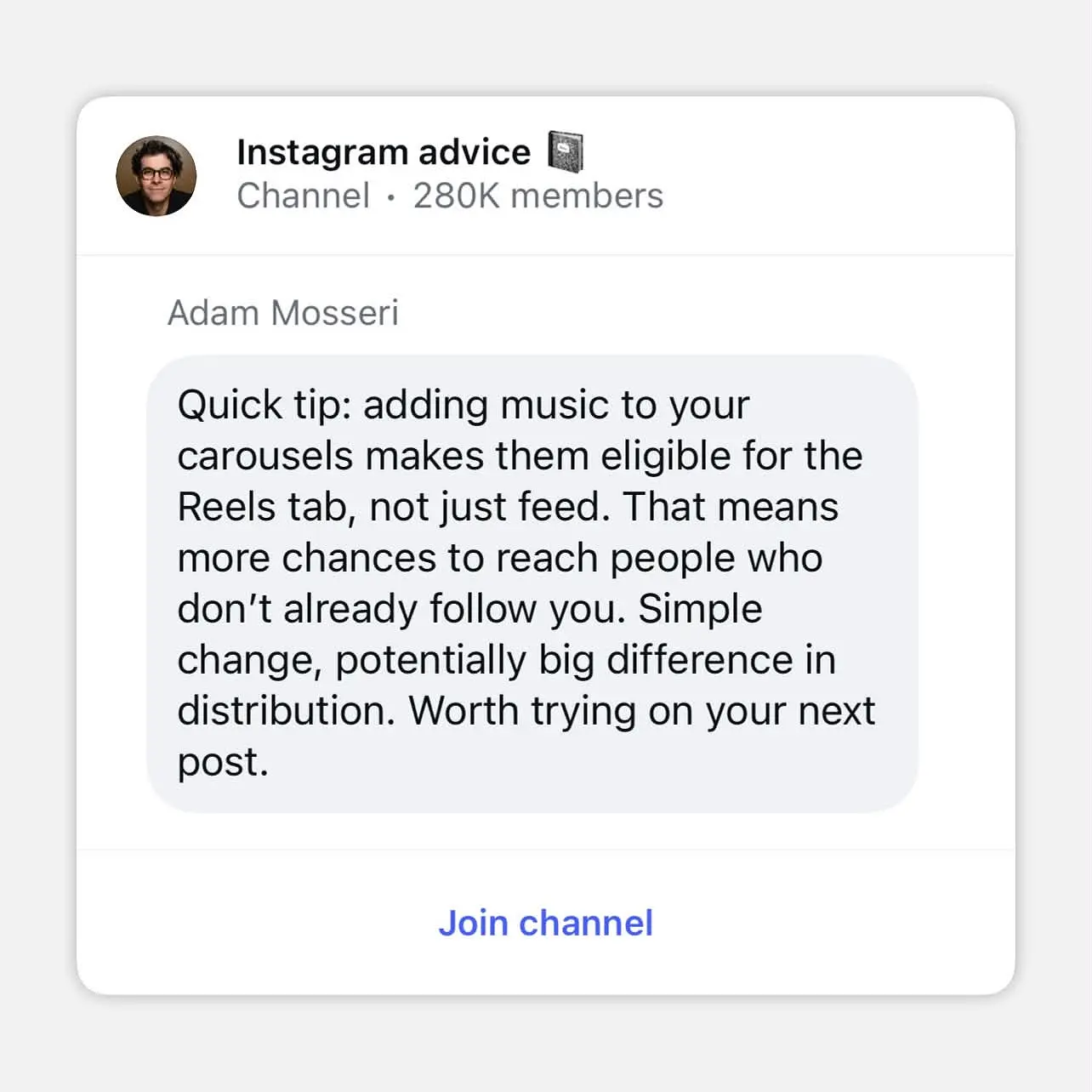 instagram carousel music posts in reels tab