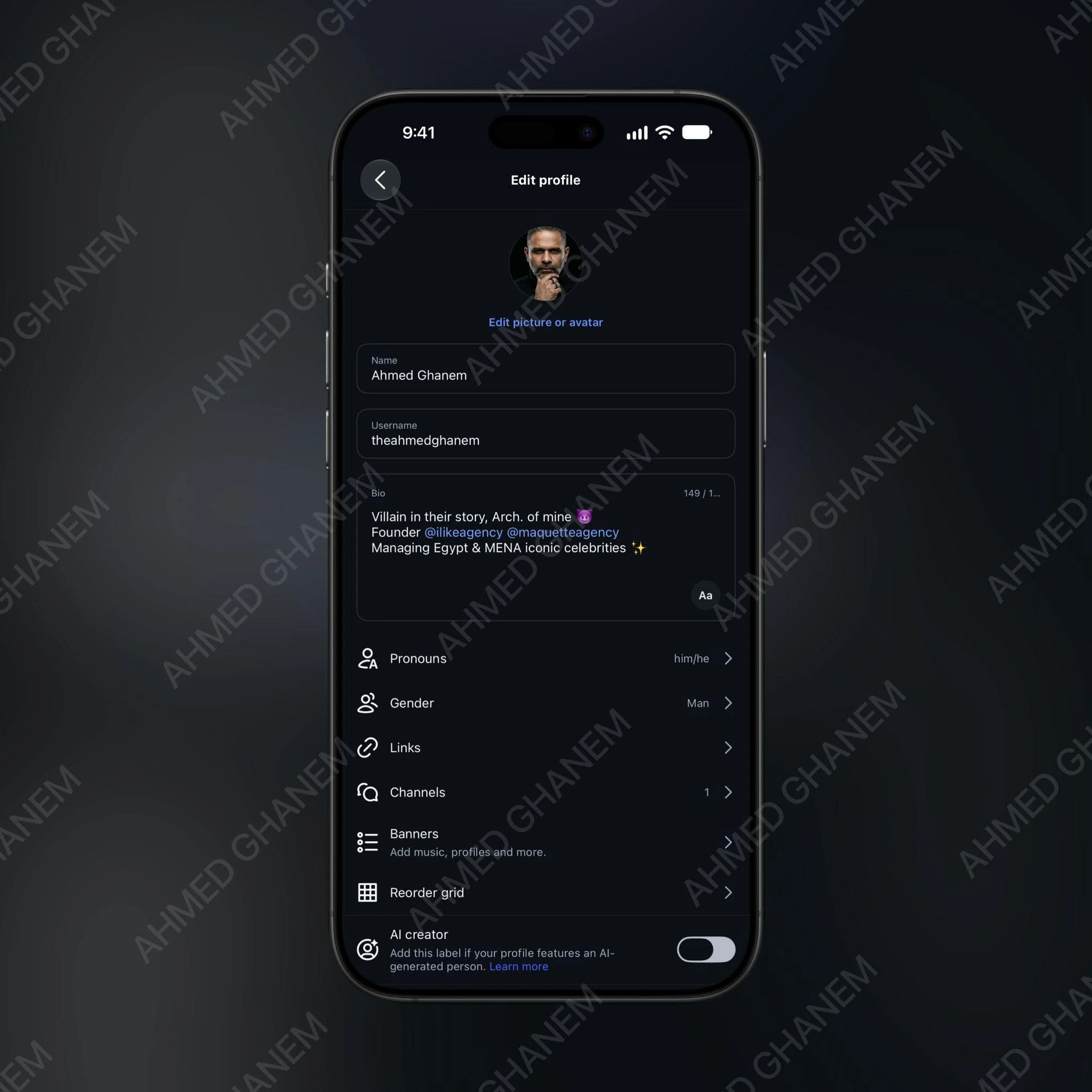 Instagram is testing a new Edit Profile layout