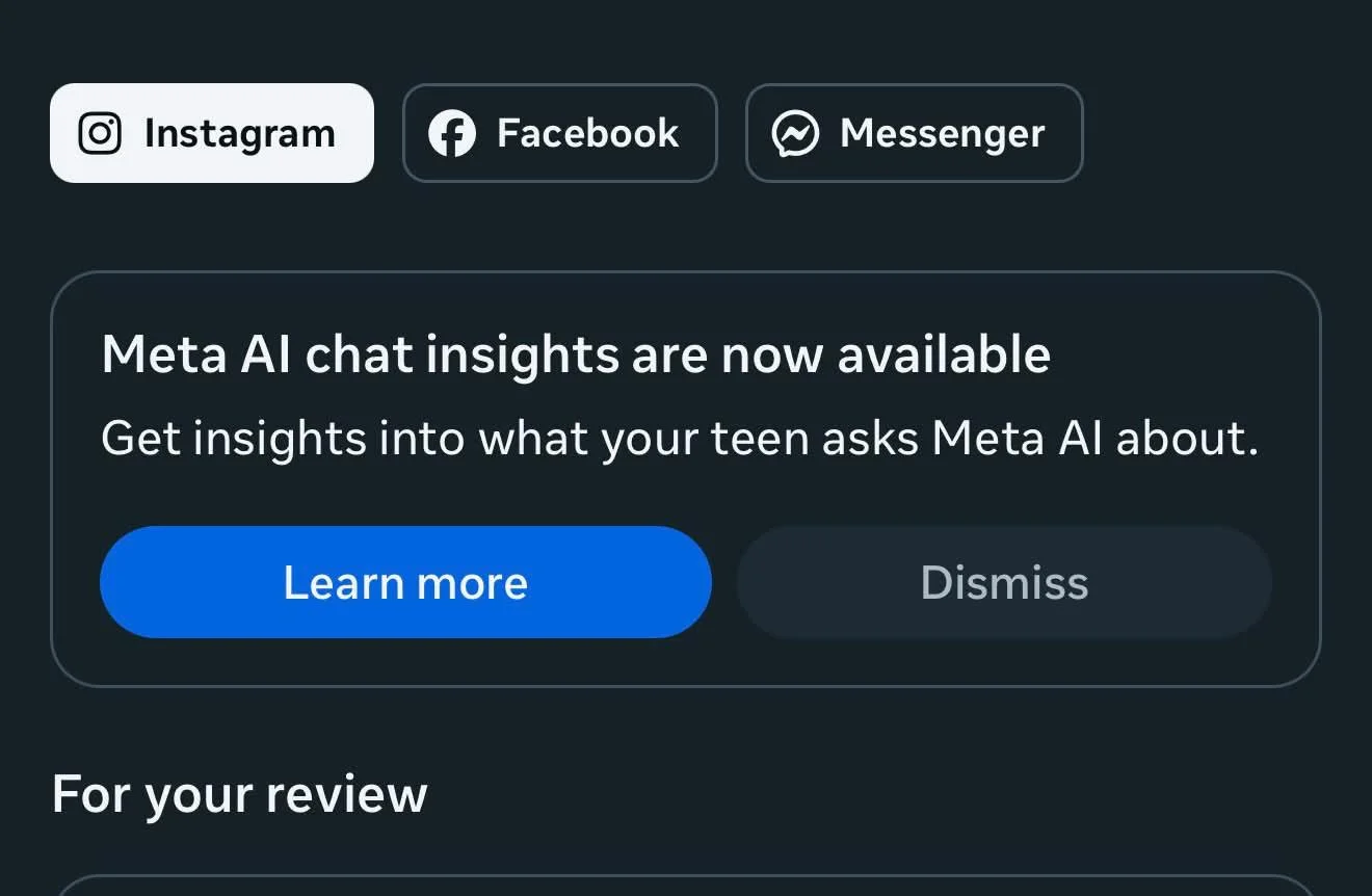 meta ai chat insights for parents