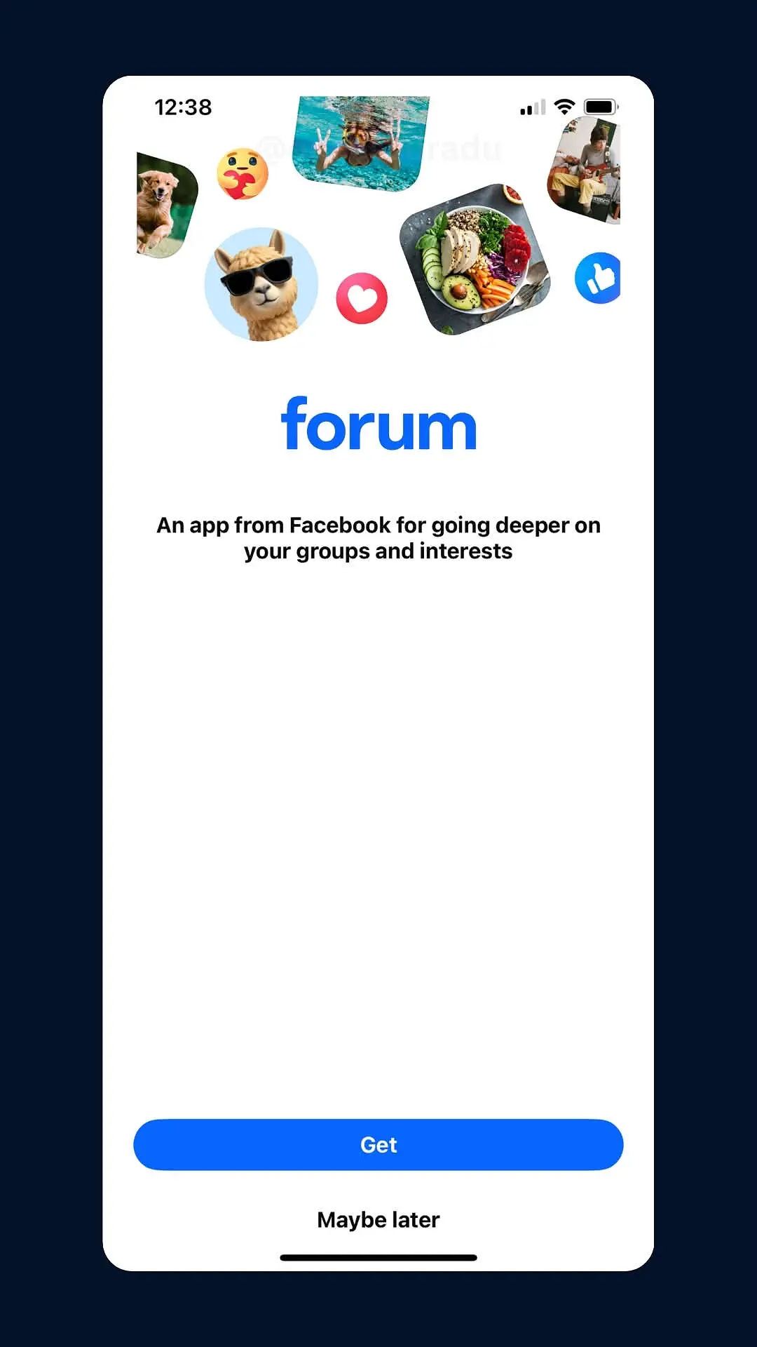 meta forum standalone app for facebook groups