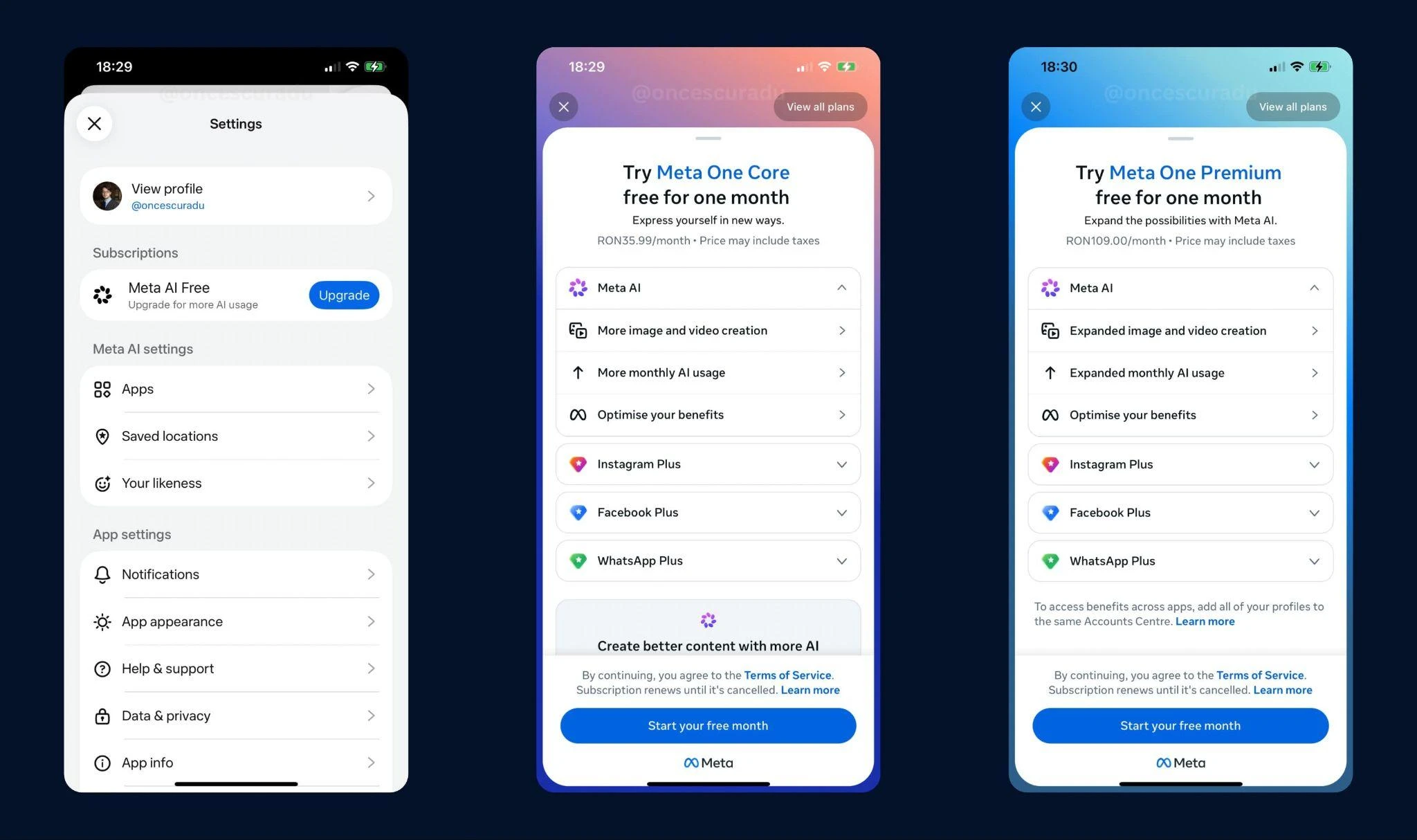 Meta launches Meta One Core and Premium subscription tiers