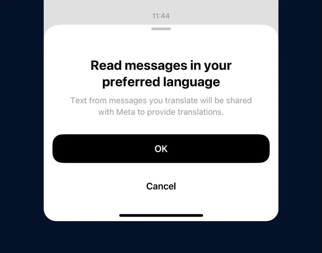 threads in-app message translation