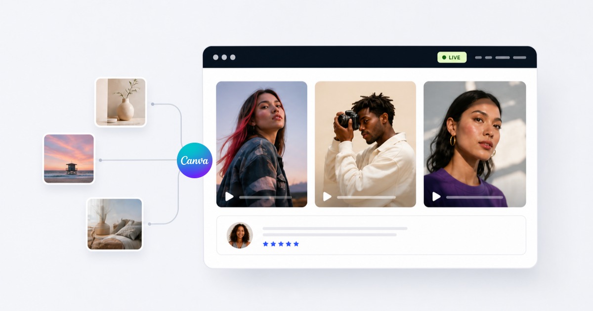 Canvaのデザインに埋め込まれたEmbedSocialのライブウィジェット
