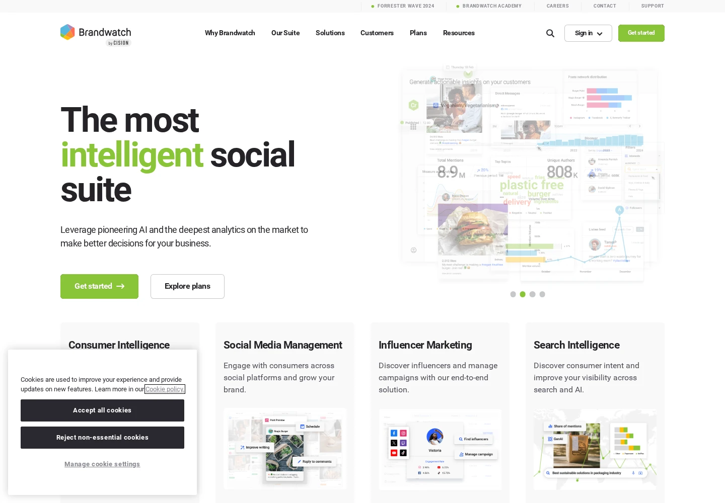 Brandwatch landing page