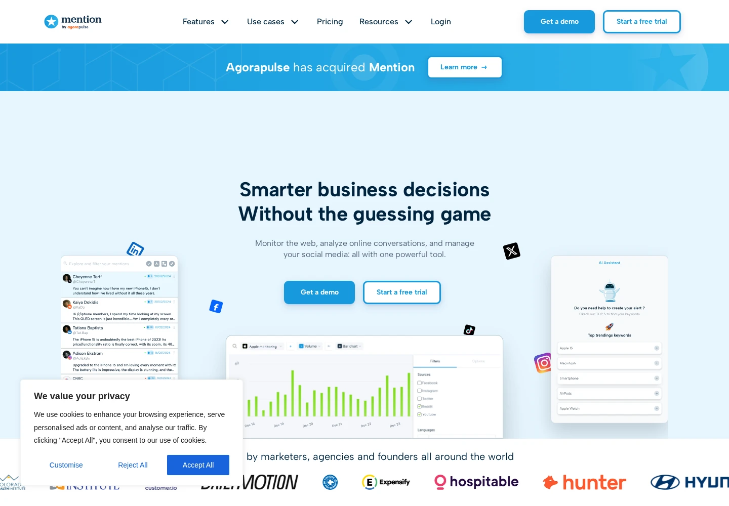 Mention landing page