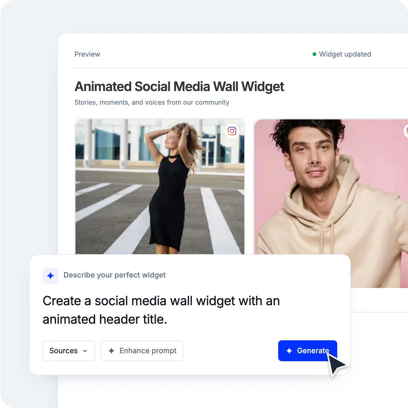 AI editor for testimonials widgets on Webflow