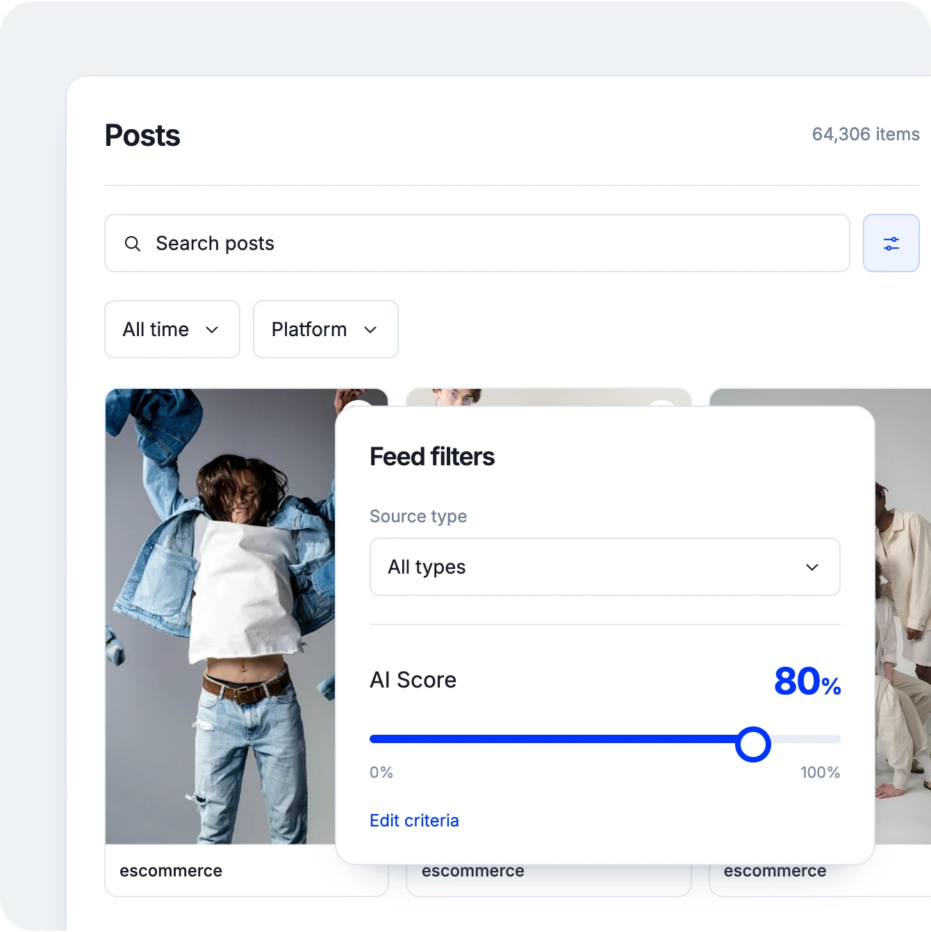 Search, tag, and manage UGC