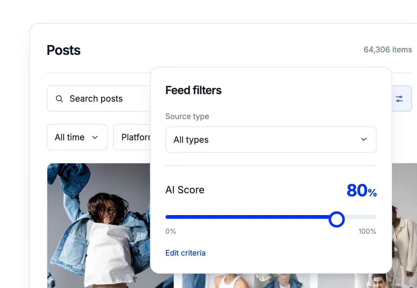 Search and organize UGC