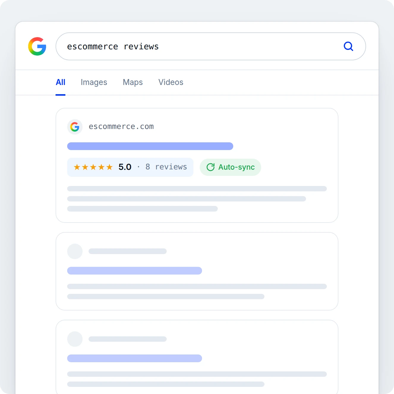 Automatic product reviews snippet