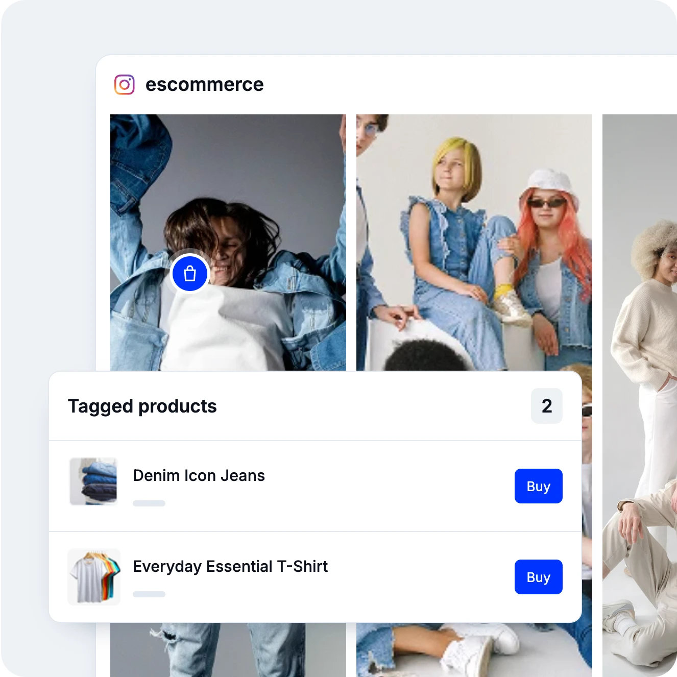 Shoppable Facebook feed