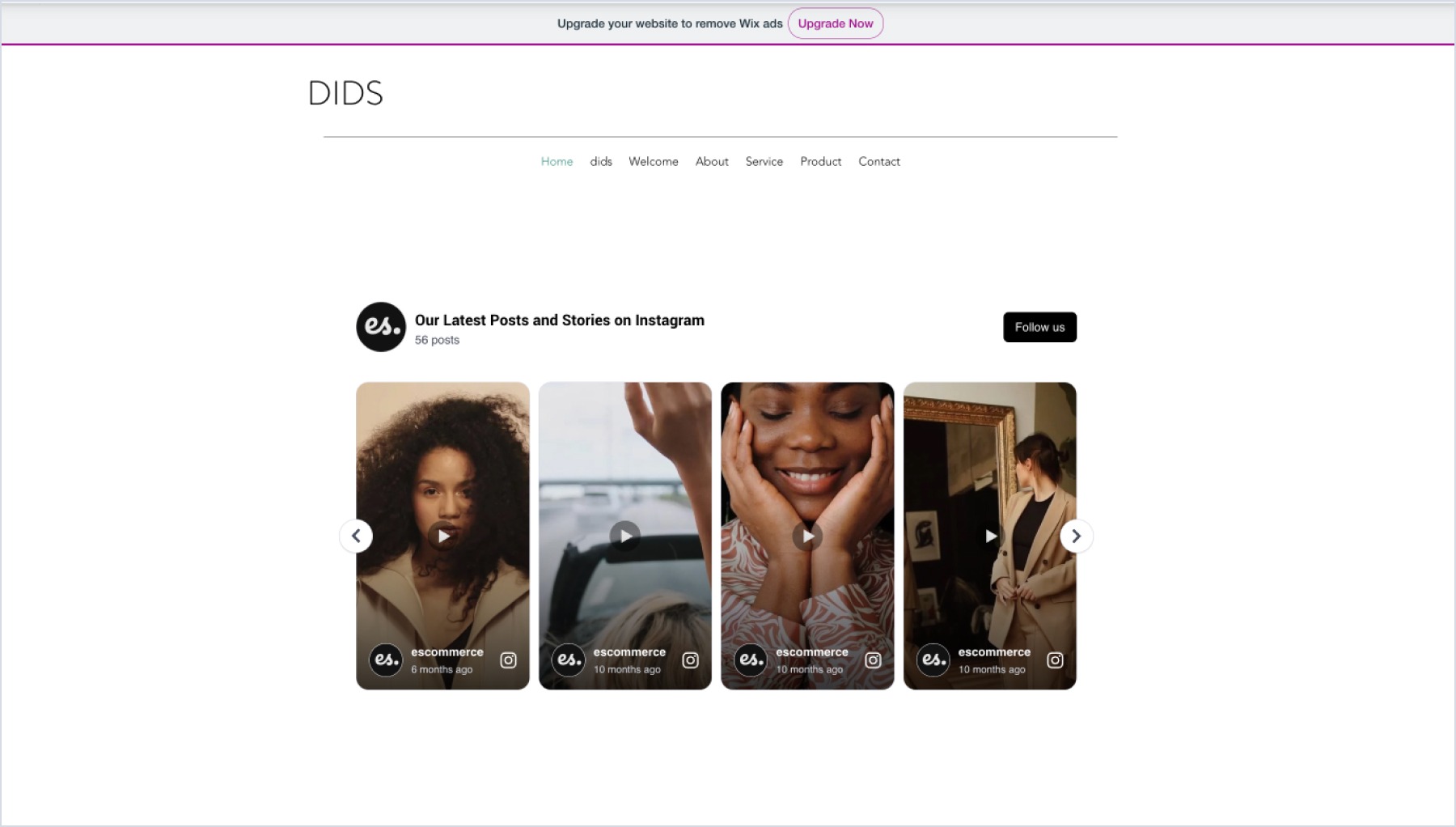 Wixに埋め込まれたウィジェットの最終的な表示