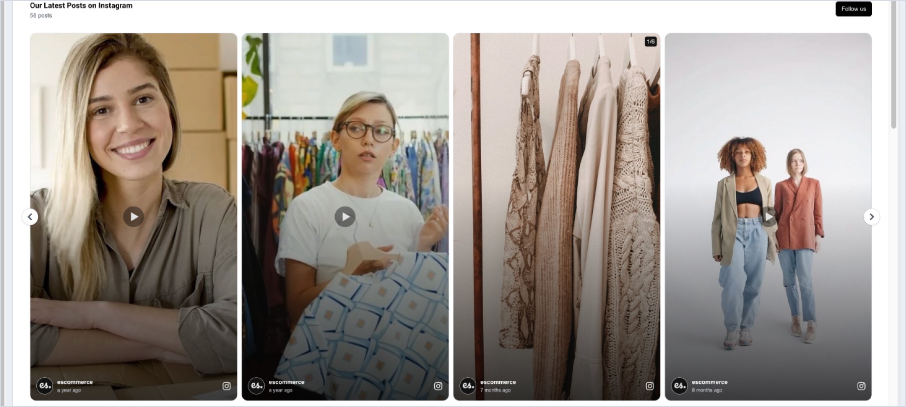 BigCommerceに埋め込まれたInstagramウィジェット