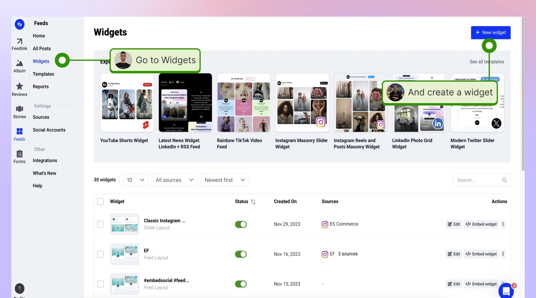 Creating a widget