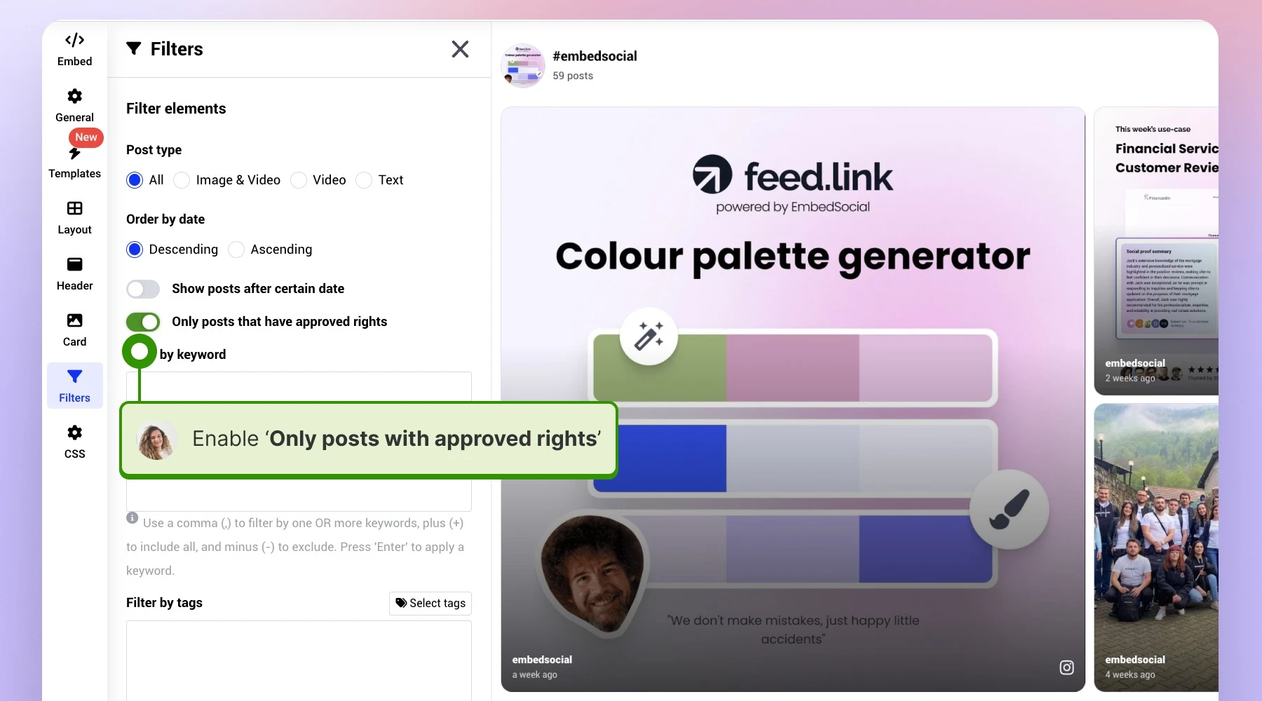 Display only approved posts