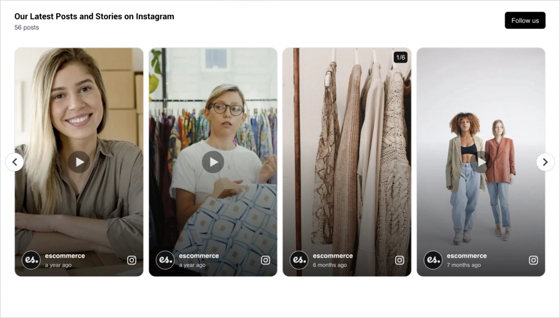 Final of Instagram widget embedded in Framer