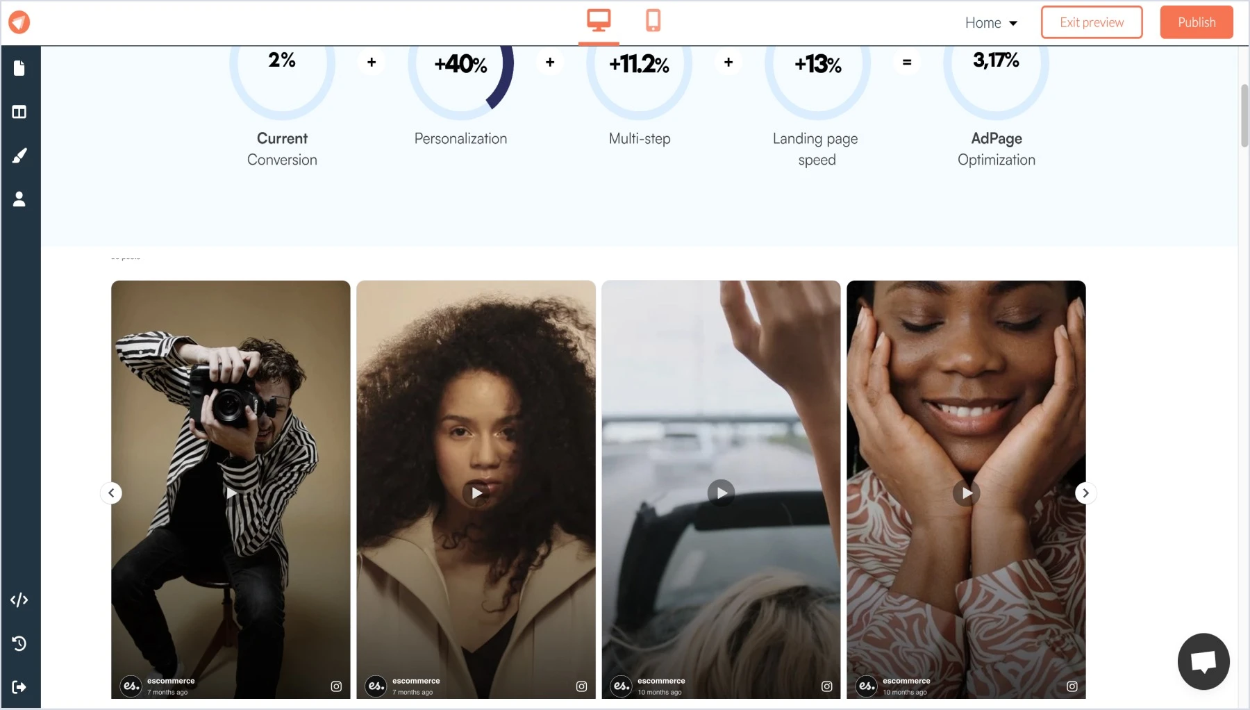 The embedded Instagram widget displayed on FastPages