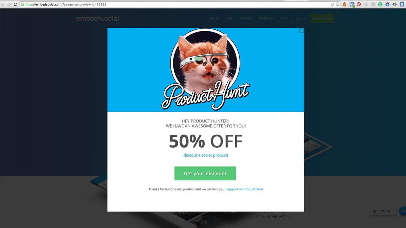 Product Hunt Landing Page