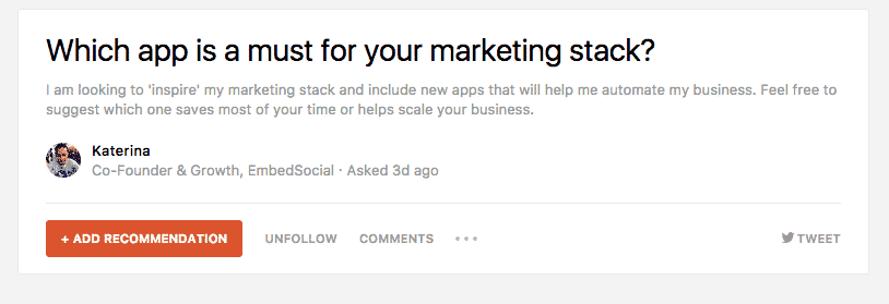 product hunt question