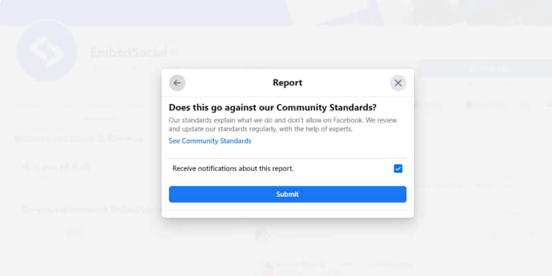 facebook review community standards