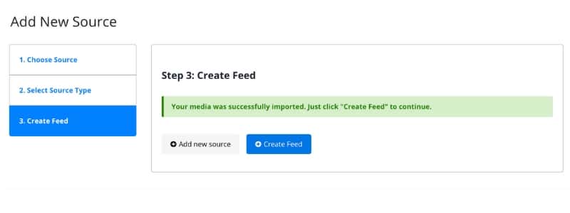 create feed step 4