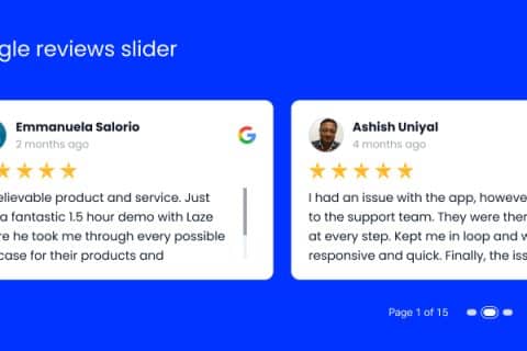 google reviews slider