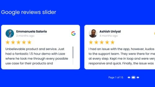 google reviews slider