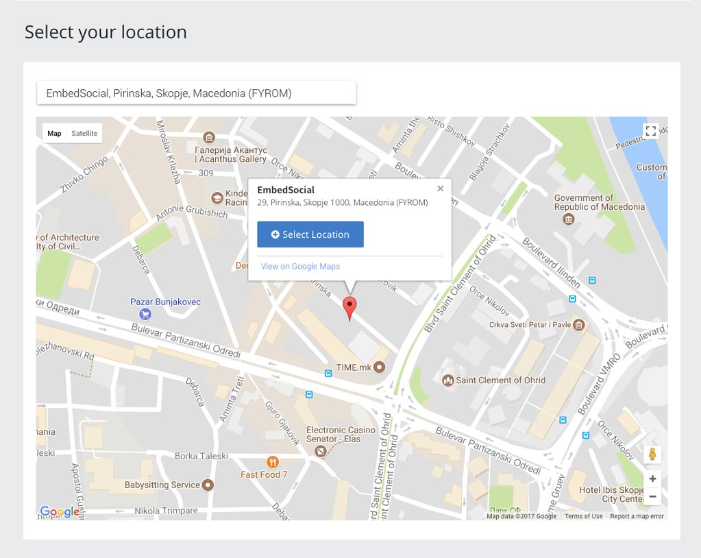 Select Google Location