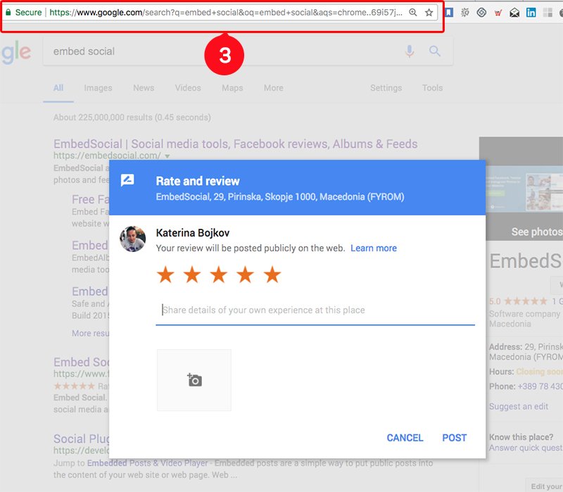 write a google review anonymously send