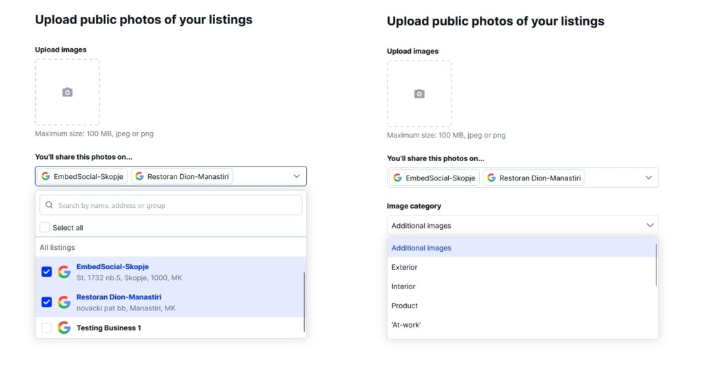 bulk upload of photos on google locations