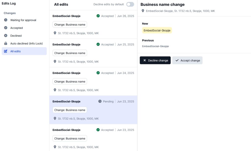 embedsocial gbp edits log
