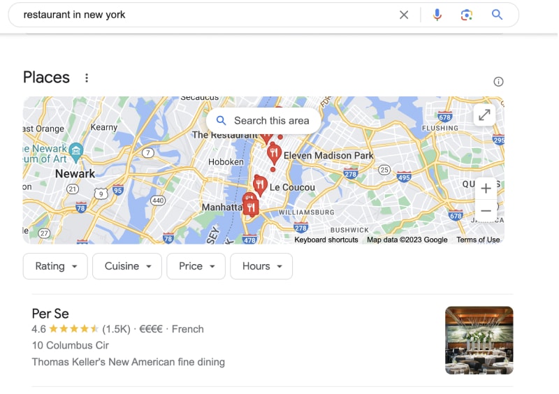 increased visibility in Google search of a Google business profile