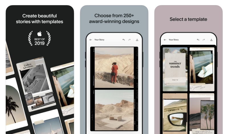 stories templates app